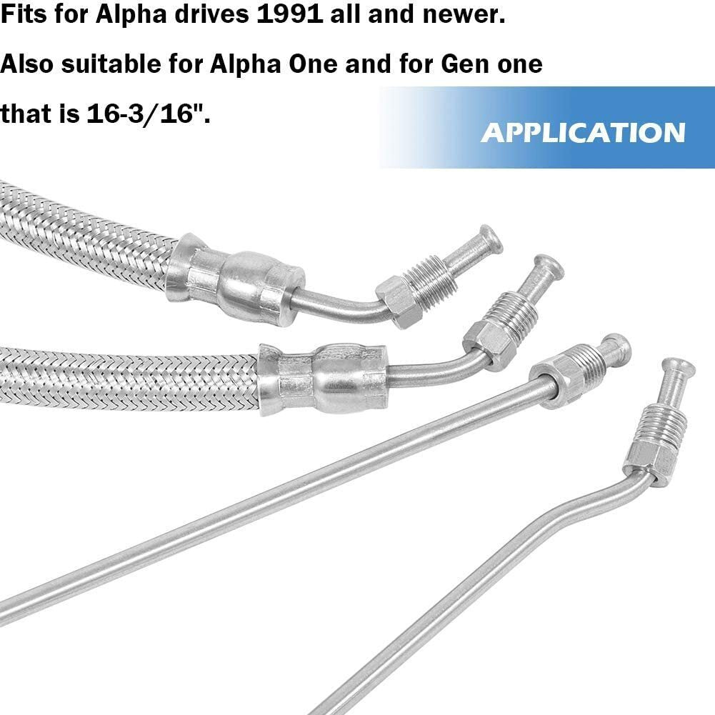 Trim Tilt Hydraulic Ram Cylinder Hose Kit for Mercruiser Alpha One Gen Two 1 2