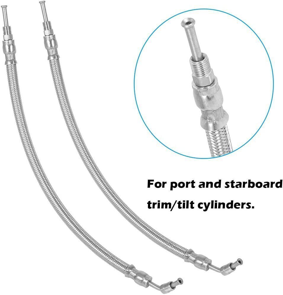 Trim Tilt Hydraulic Ram Cylinder Hose Kit for Mercruiser Alpha One Gen Two 1 2