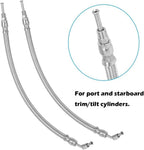Trim Tilt Hydraulic Ram Cylinder Hose Kit for Mercruiser Alpha One Gen Two 1 2