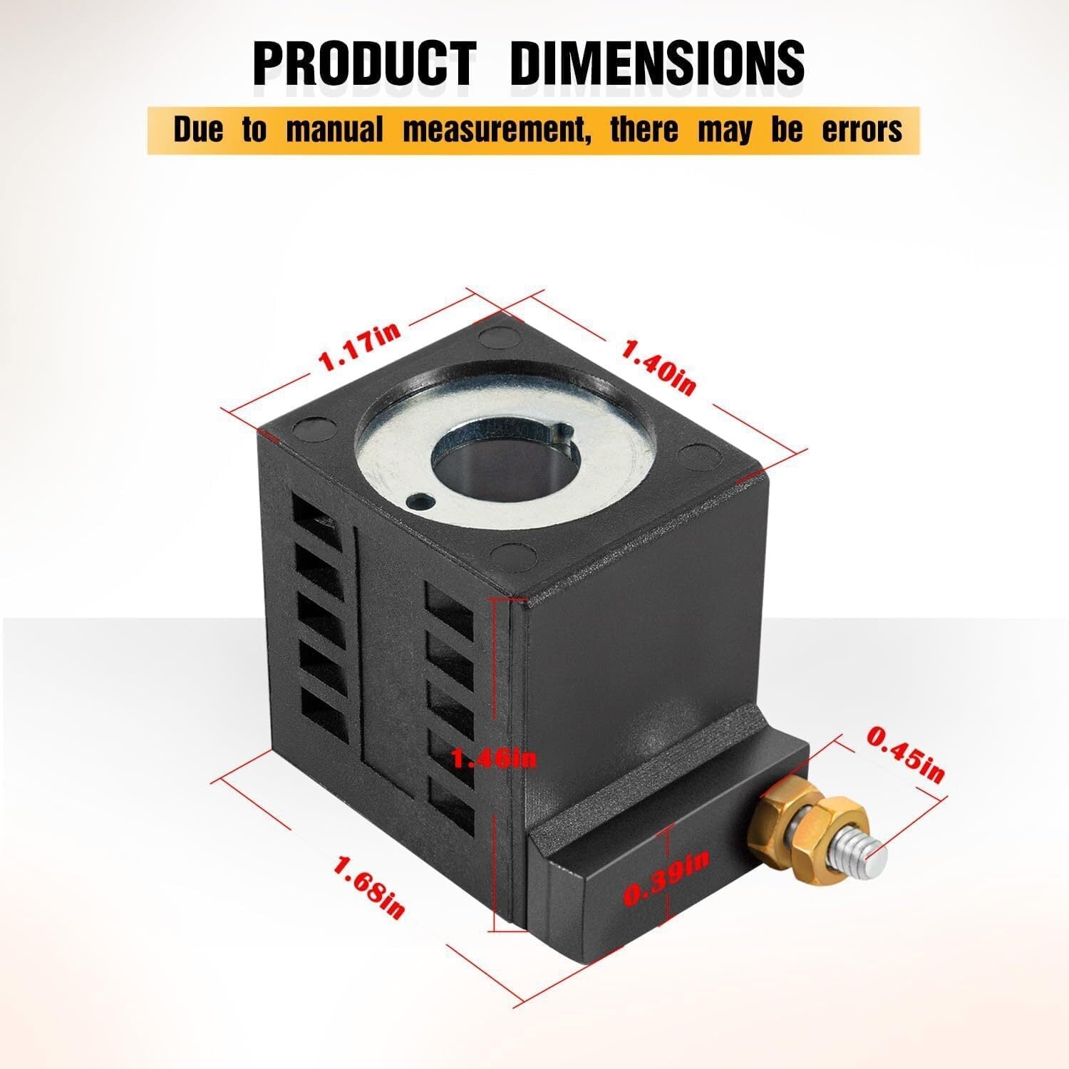 SPX Fenner Stone EF-1082 Deltrol 10196-61 12V DC Solenoid Coil 16W Single Stud