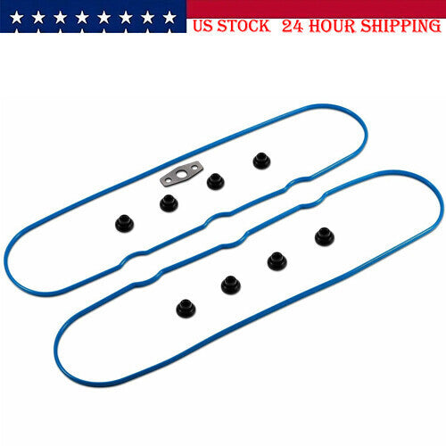 Valve Cover Graphite Gasket Set Grommets Kit for Chevy GMC 4.8/5.3/6.0/6.2/7.0L
