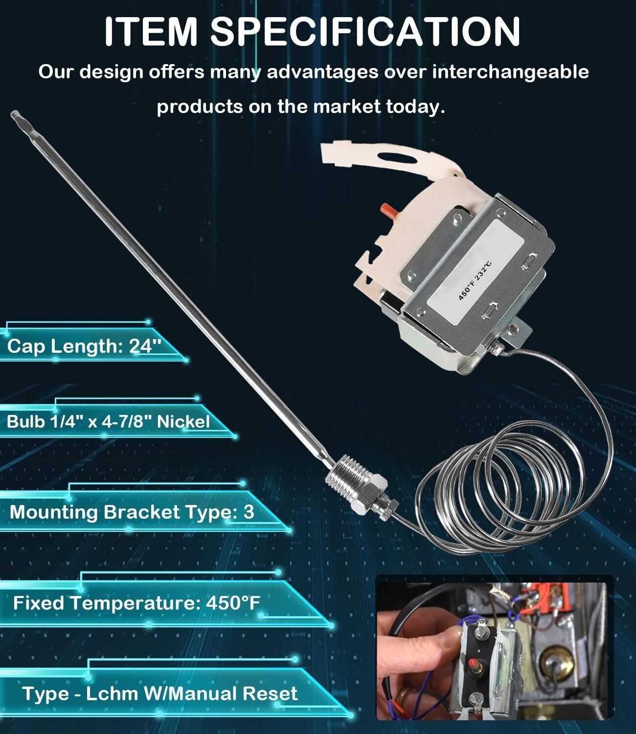 PP10084 LCHM050300000 High Limit Switch for Pitco / Gas Fryer Safety Thermostat