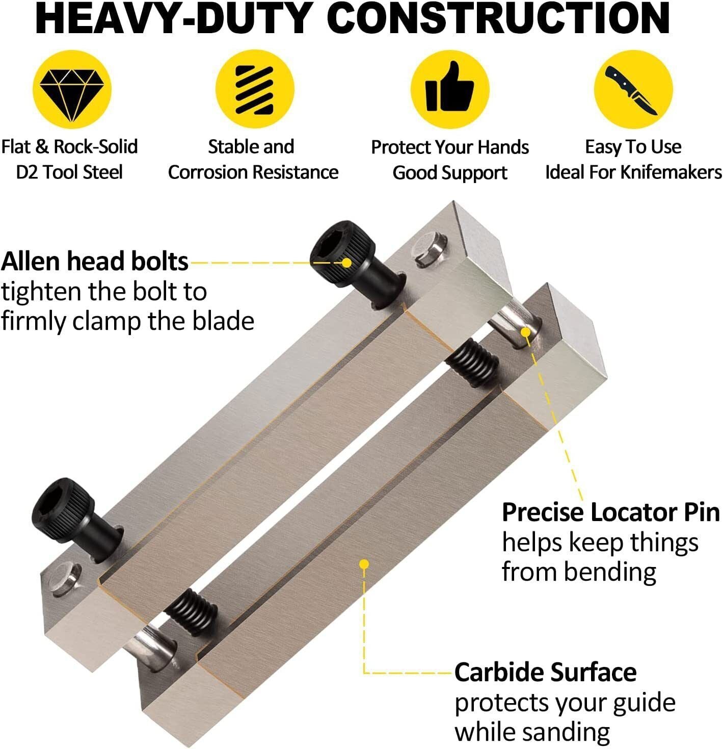 Hardened File Guide with Carbide Surface For Knife Making Knife Maker Tool