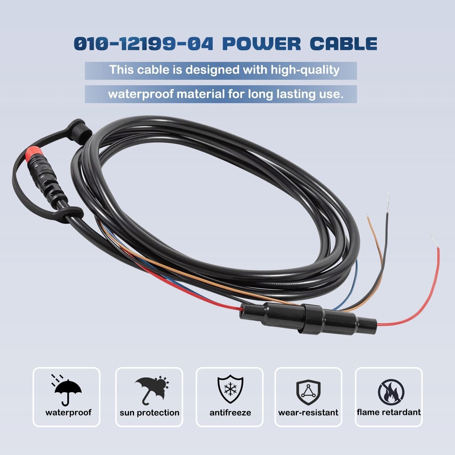 Power/Data Cable 4-Pin 010-12199-04 for Garmin Striker EchoMAP, Striker Series
