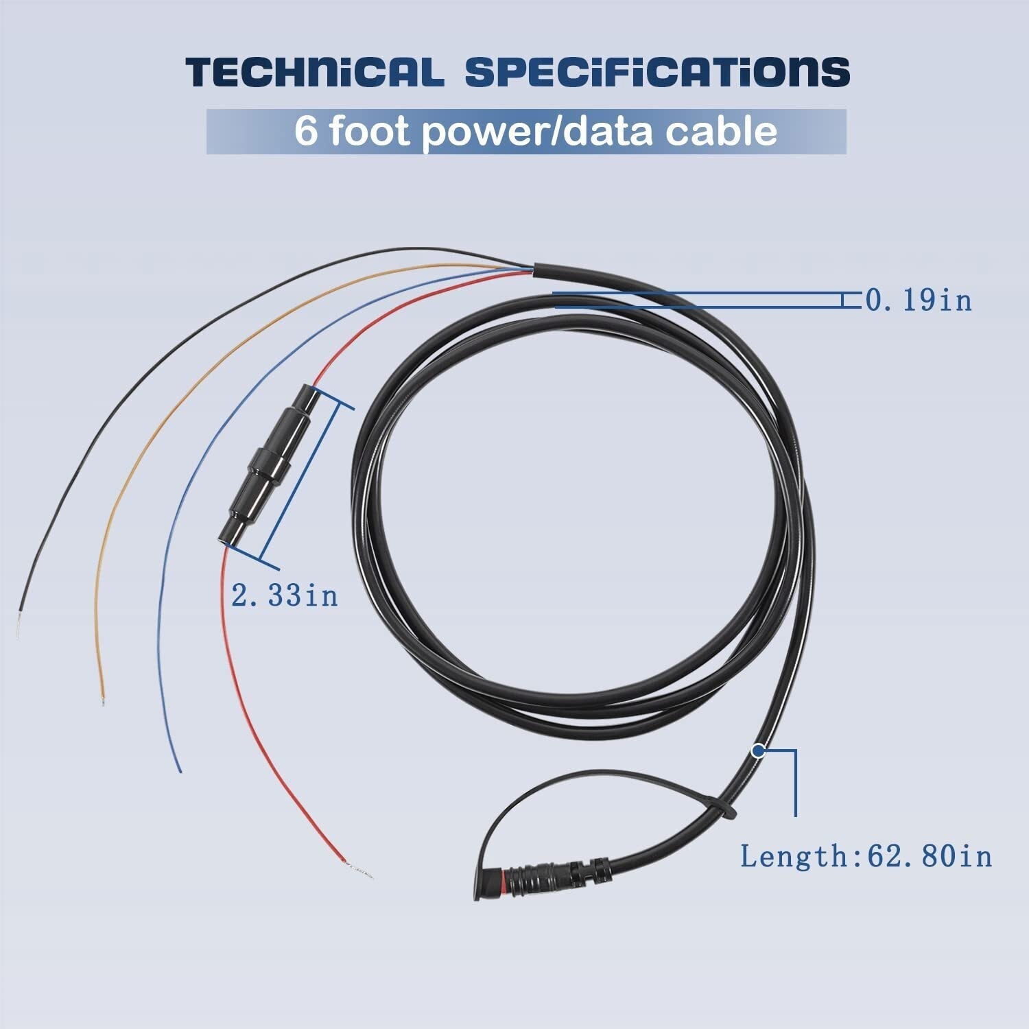 Power/Data Cable 4-Pin 010-12199-04 for Garmin Striker EchoMAP, Striker Series