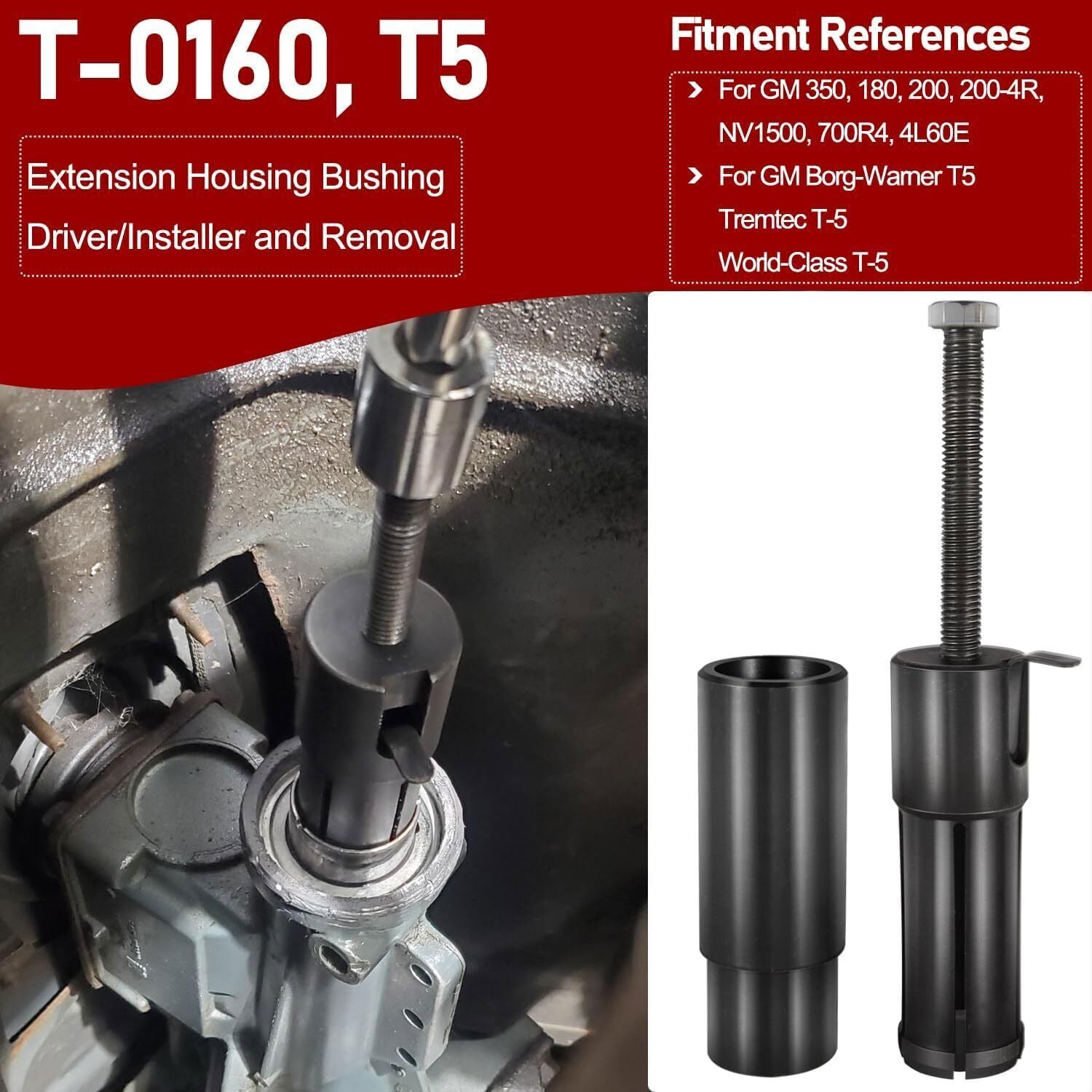 Extension Housing Bushing Installer T-0160 & Removal Transmission Tool for GM
