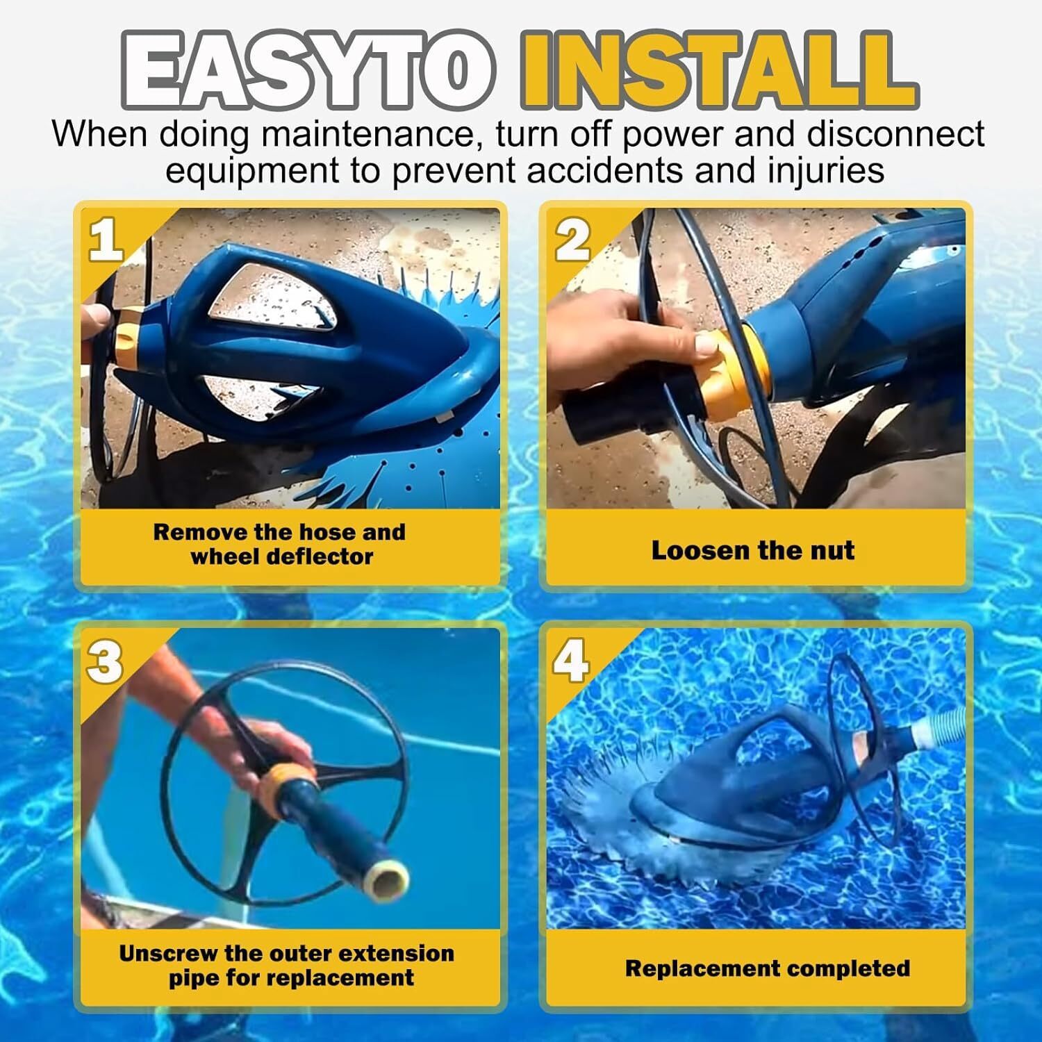 W70326 Cassette Outer Extension Pipe with Handnut for Zodiac Baracuda G3/G3 Pro