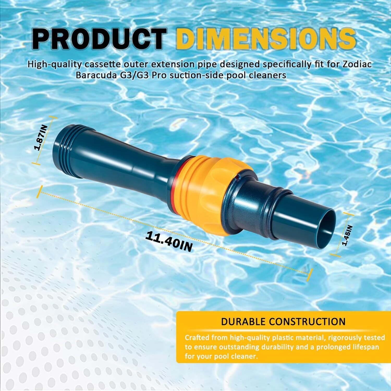 W70326 Cassette Outer Extension Pipe with Handnut for Zodiac Baracuda G3/G3 Pro