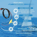 For Garmin ECHOMAP Ultra 4-pin Threaded Power Data Cable 010-12938-00