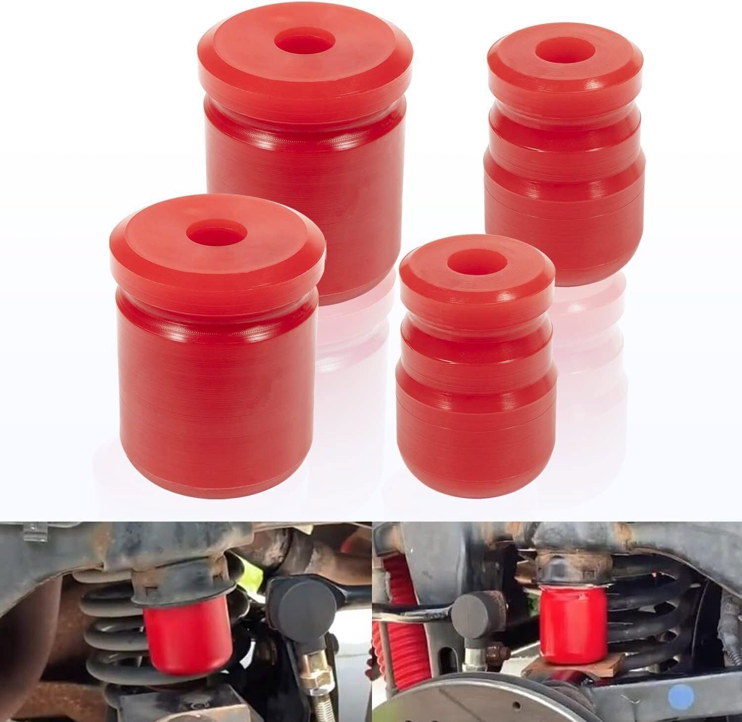 1-1303 & 1-1304 Polyurethane Front & Rear Bump Stop for Jeep Wrangler JK/JKU 4PC