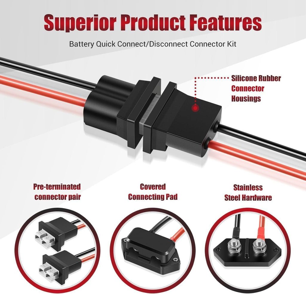 Trolling Motor Quick Connect Plug Marine Battery Connector for Newport Kayak