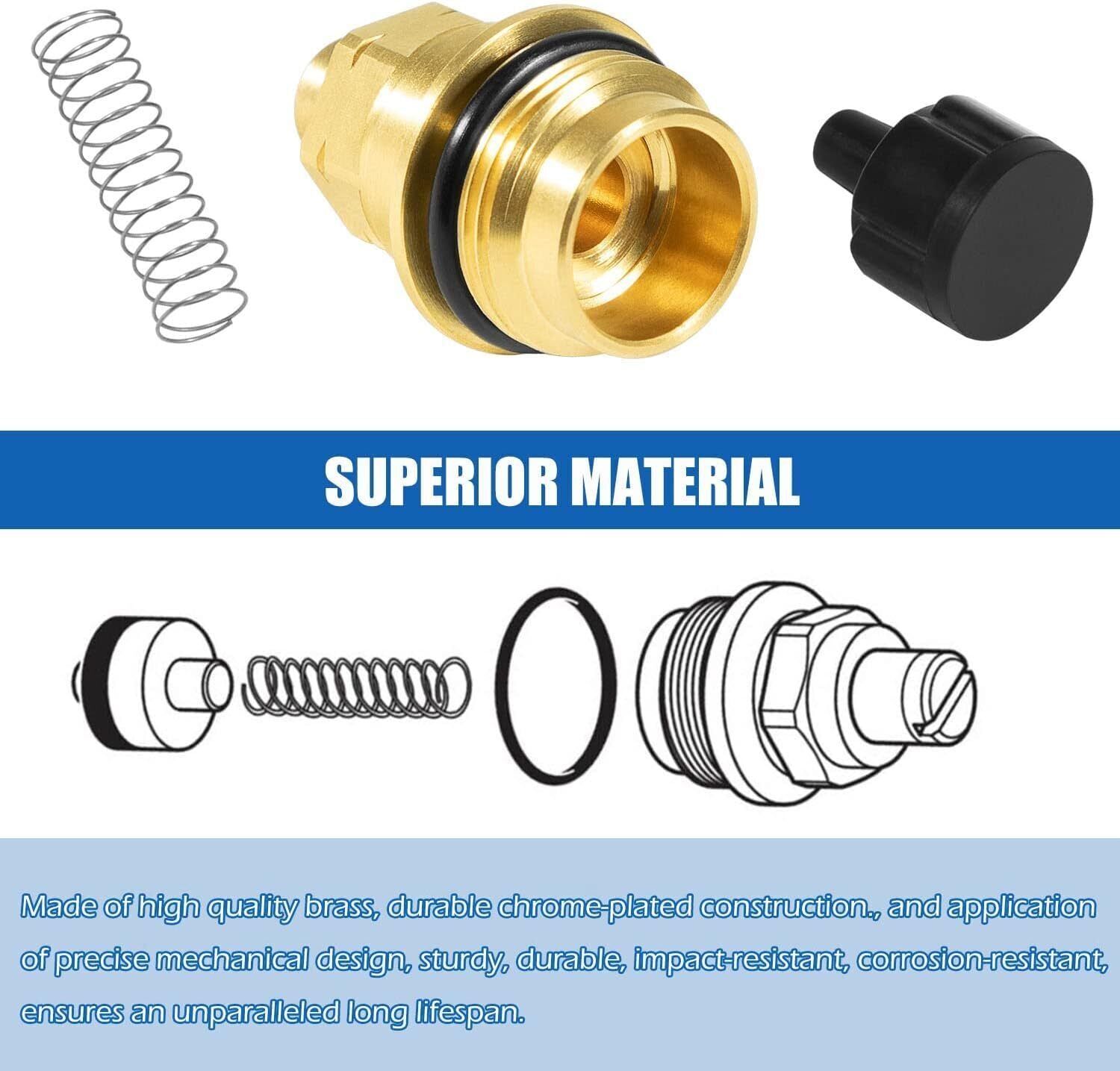 12318 Stop-Check Valve Kit for Moen Legend Icon One-Handle Tub & Shower Faucets