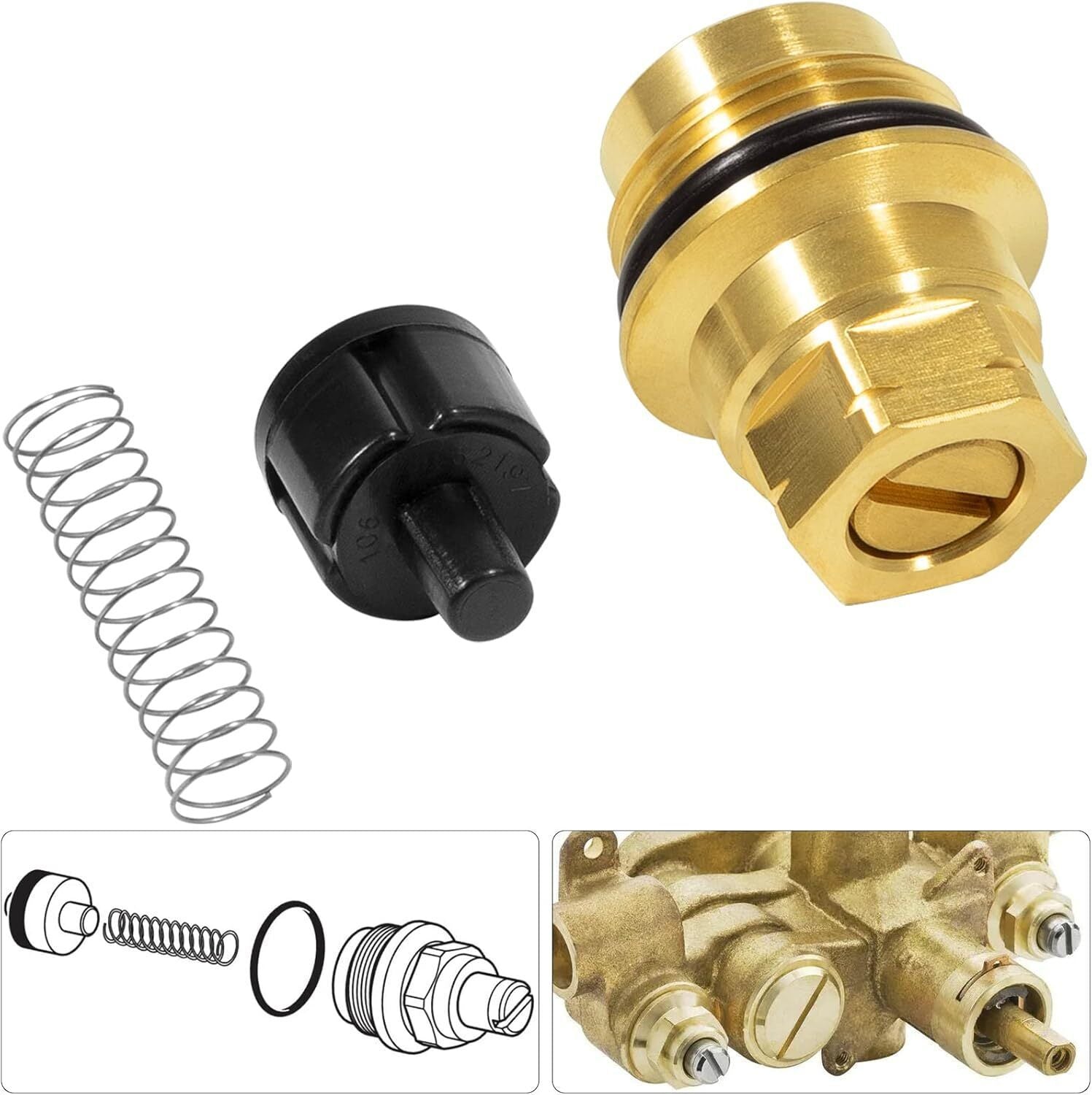 12318 Stop-Check Valve Kit for Moen Legend Icon One-Handle Tub & Shower Faucets