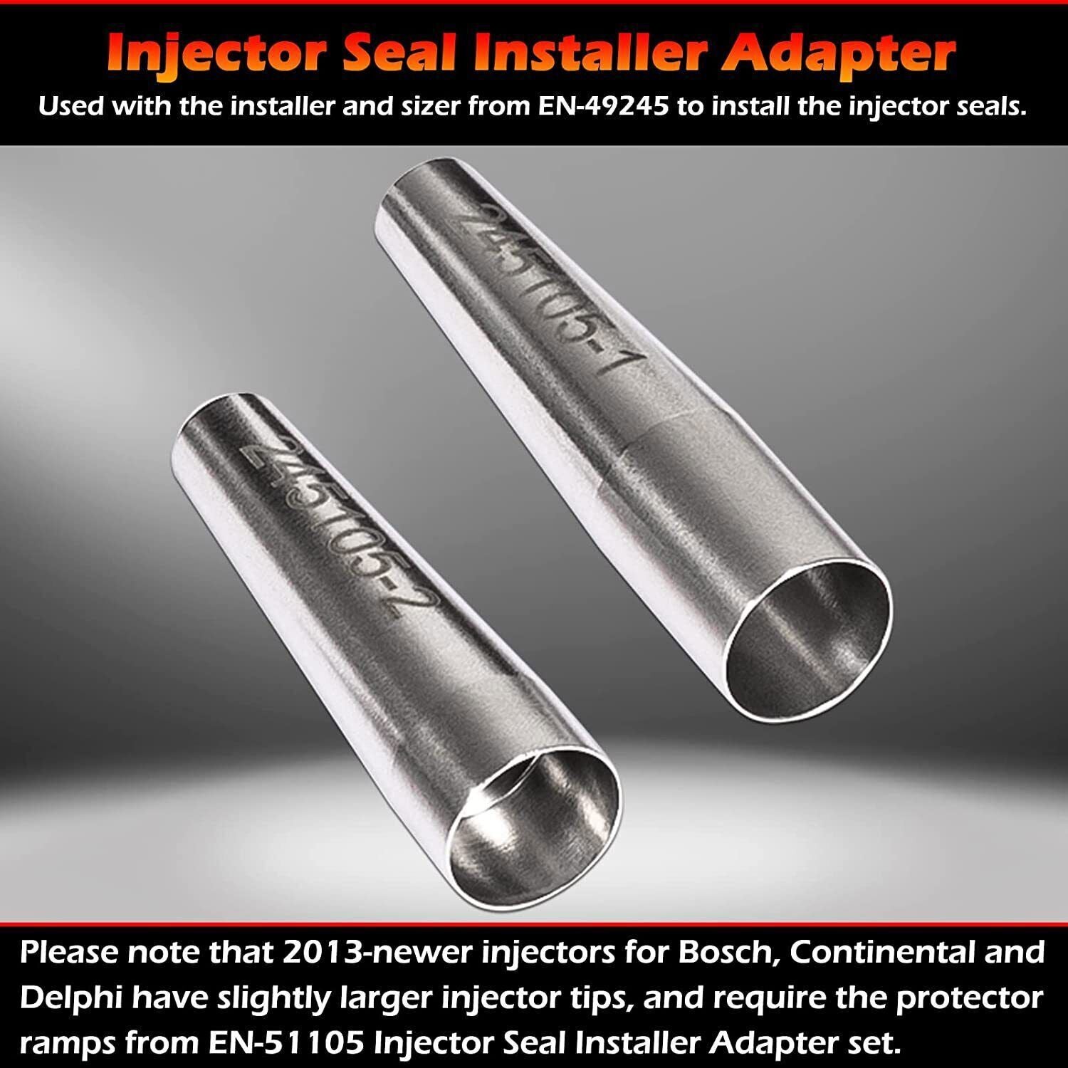 Fuel Injector Seal Install Tool Kit EN-49245 & EN-51105 For GM 245 Subaru Bosch