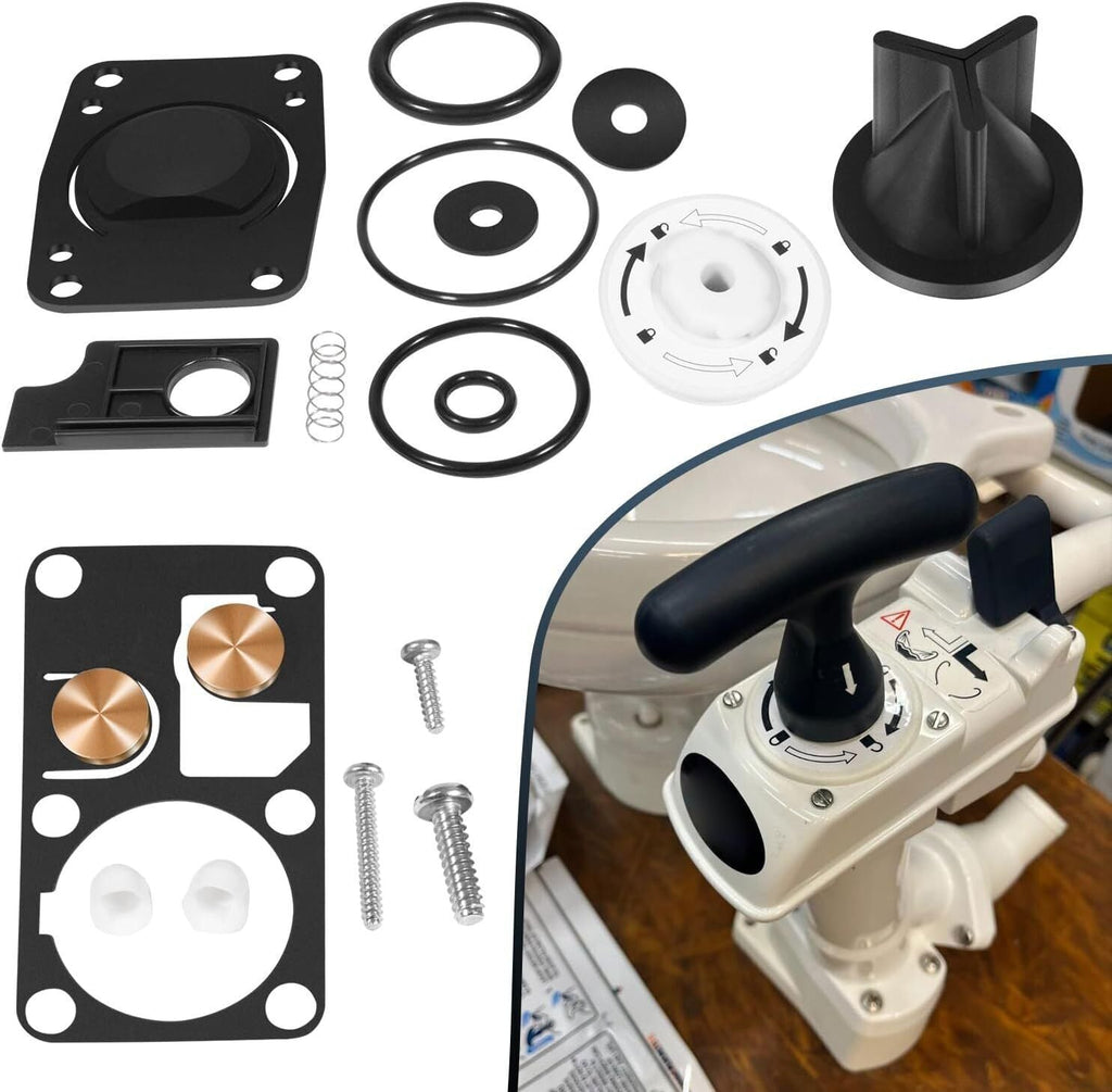 for Jabsco 29045-3000 Marine Manual Toilet Service Kit Fit for 29090-3 & 29120-3