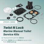 for Jabsco 29045-3000 Marine Manual Toilet Service Kit Fit for 29090-3 & 29120-3