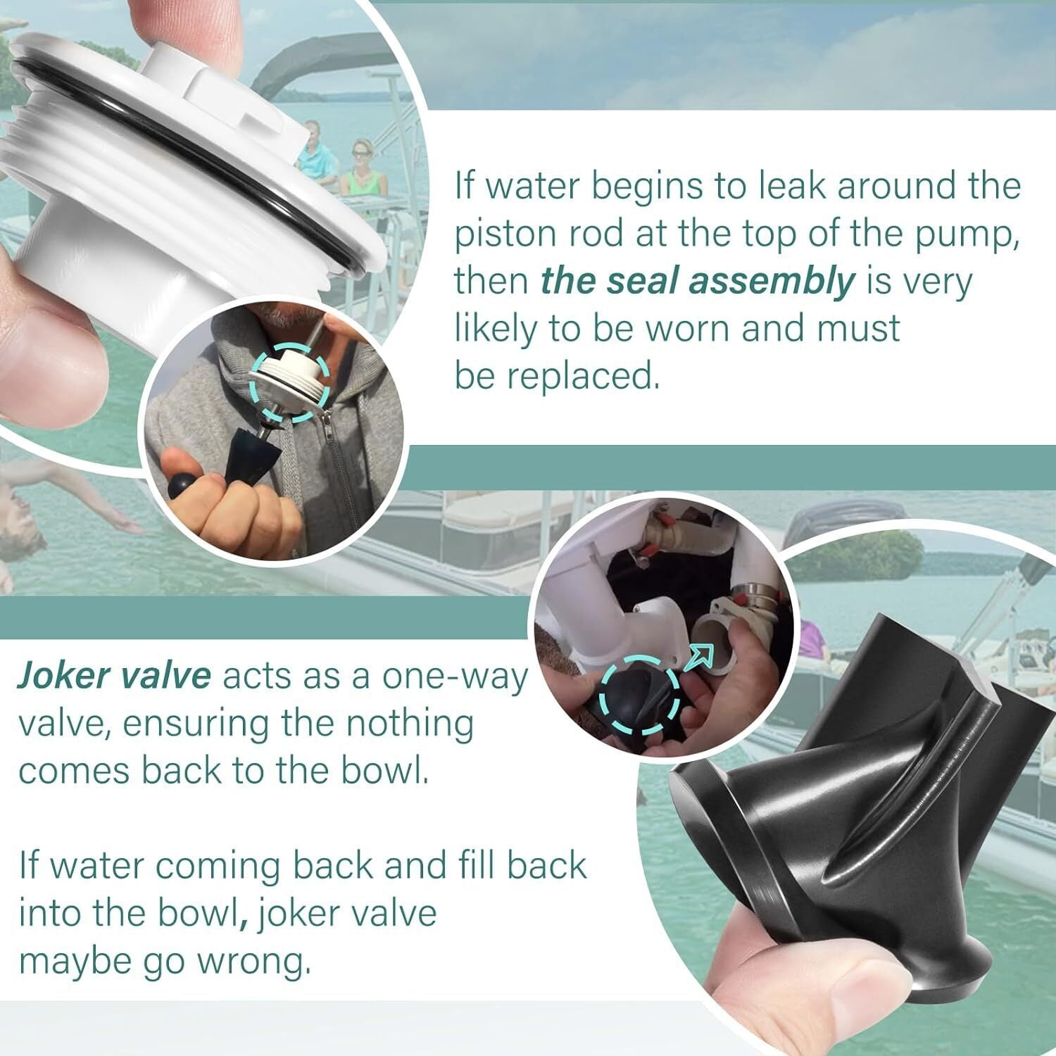 for Jabsco 29045-3000 Marine Manual Toilet Service Kit Fit for 29090-3 & 29120-3