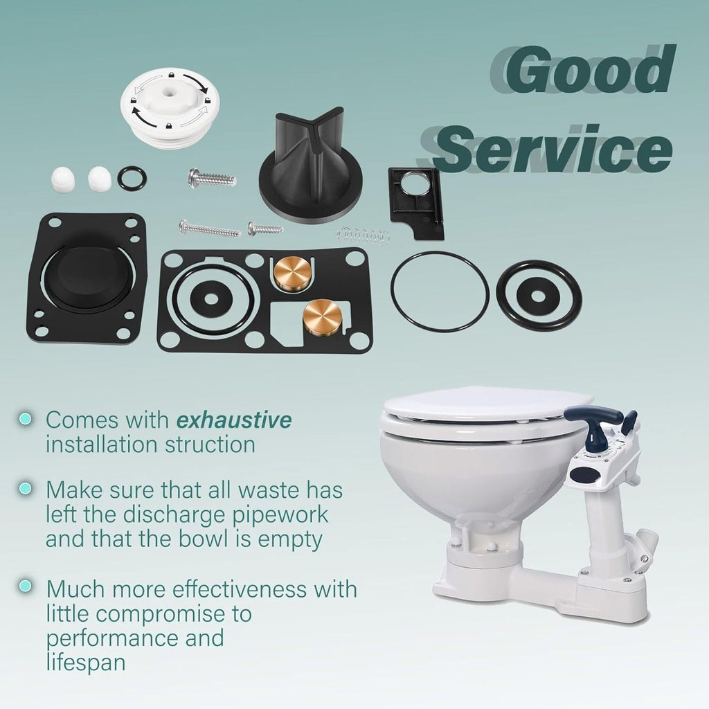 for Jabsco 29045-3000 Marine Manual Toilet Service Kit Fit for 29090-3 & 29120-3