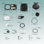 for Jabsco 29045-3000 Marine Manual Toilet Service Kit Fit for 29090-3 & 29120-3