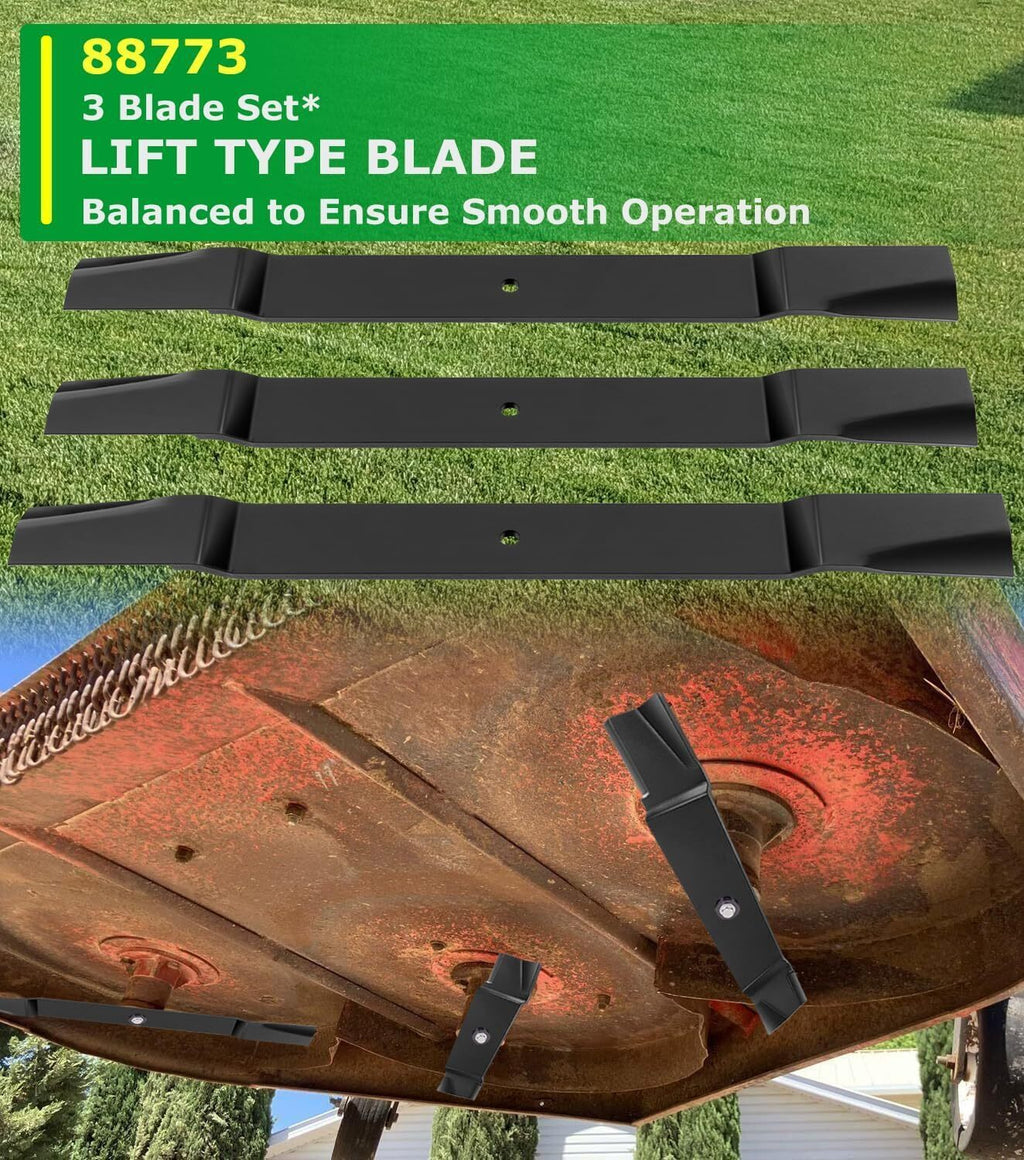 72" Finish Mower Blades for Bush Hog ATH720/RDTH720/FTH720 88773 82325 (3 Blade