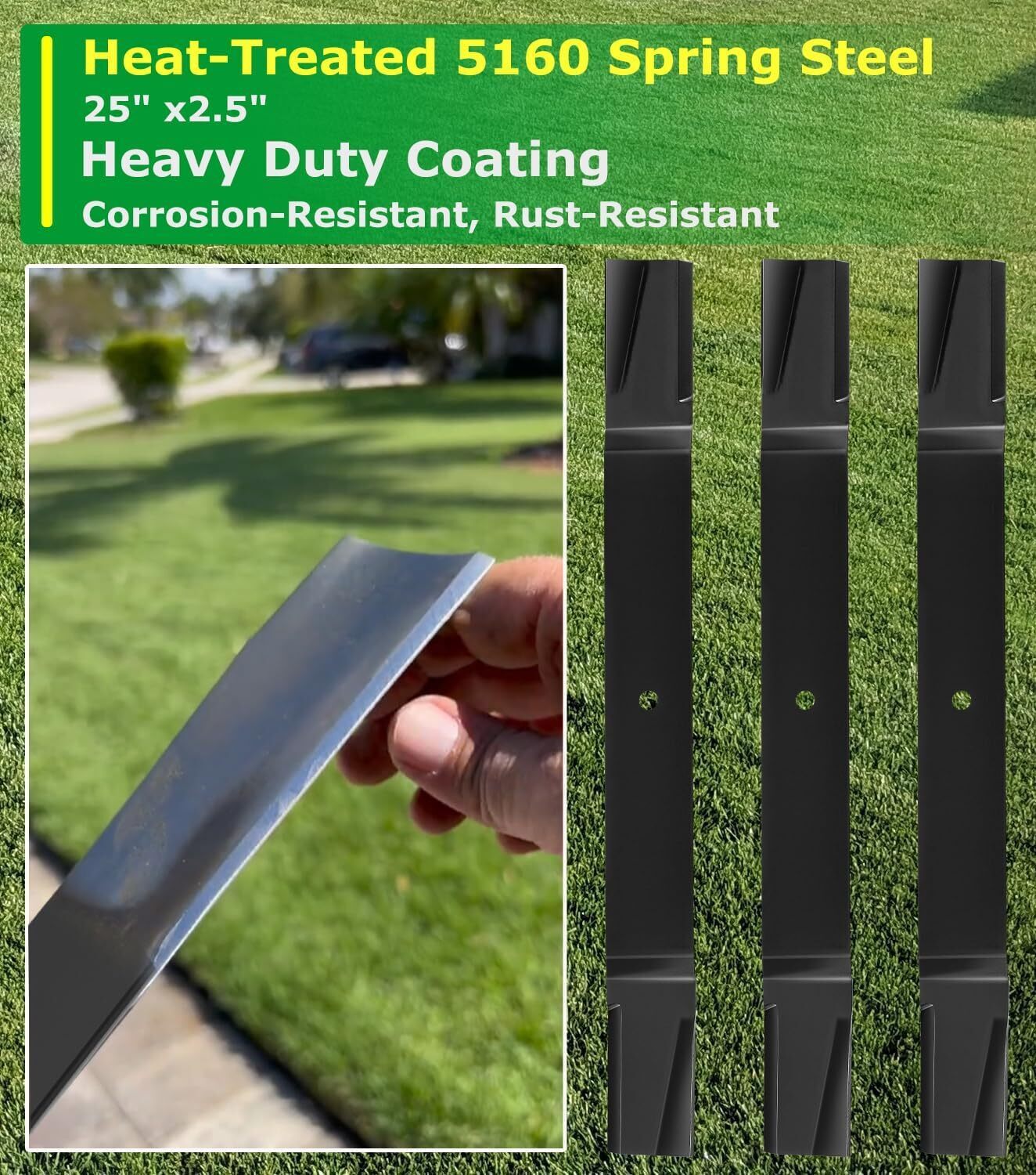 72" Finish Mower Blades for Bush Hog ATH720/RDTH720/FTH720 88773 82325 (3 Blade