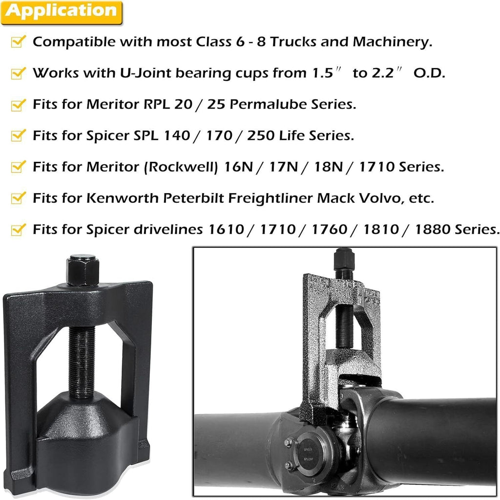 Heavy Duty Truck 10102 Universal U Joint Puller &5192 Bearing Cup Installer Tool