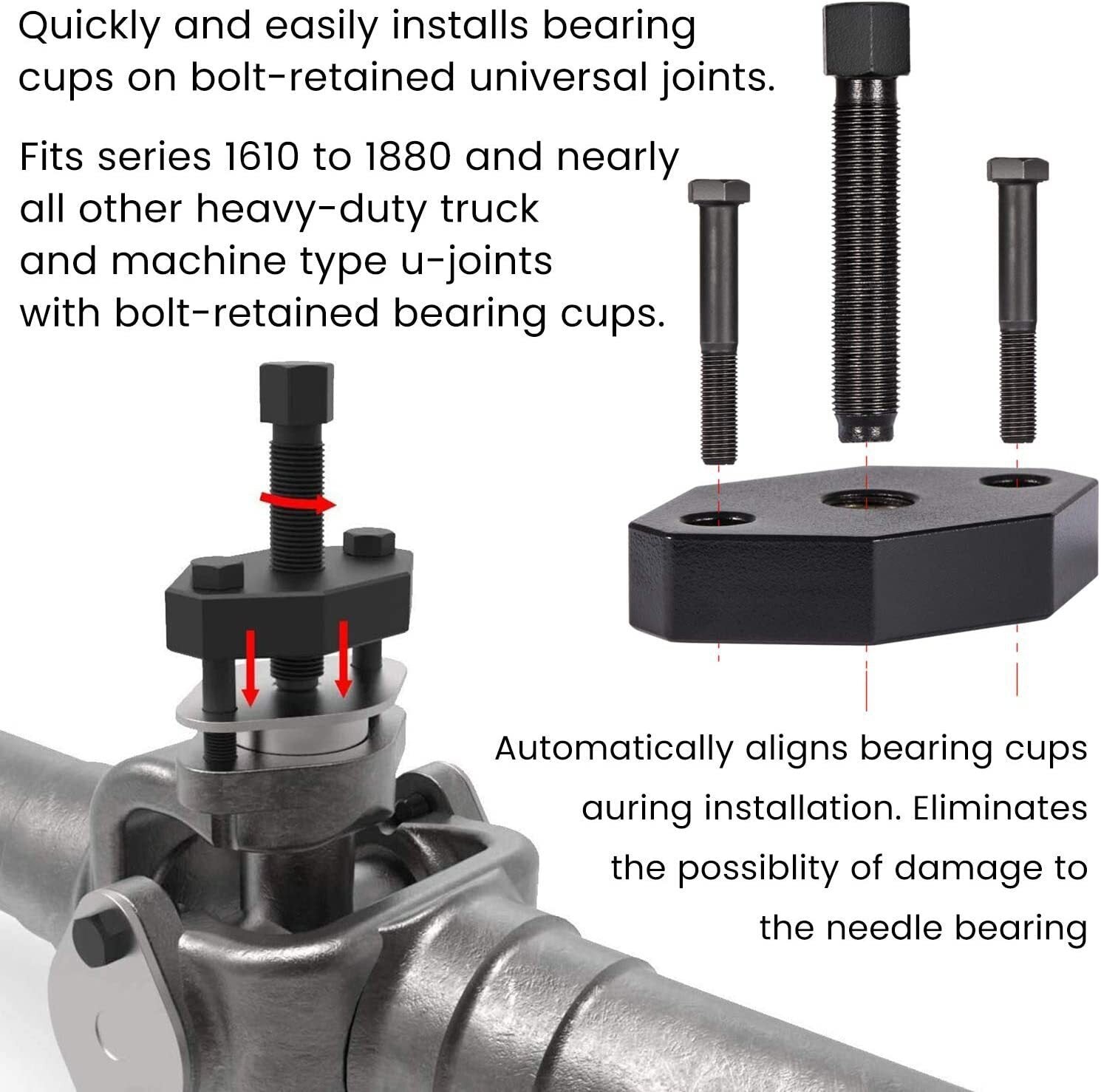 Heavy Duty Truck 10102 Universal U Joint Puller &5192 Bearing Cup Installer Tool