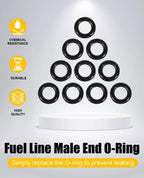 Fuel Line Male End O-Ring Rebuild Kit MC6005 MC600-5 for Harley Davidson Street