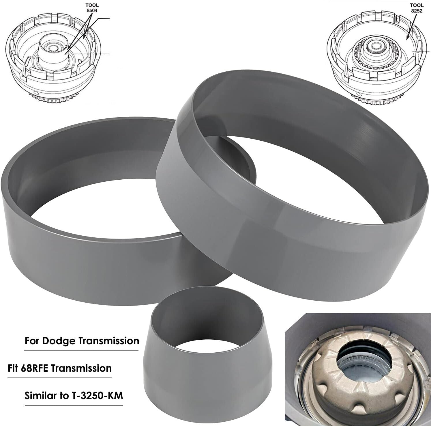 68RFE Transmission Underdrive Piston and Retainer Install Tool Similar T-3250-KM