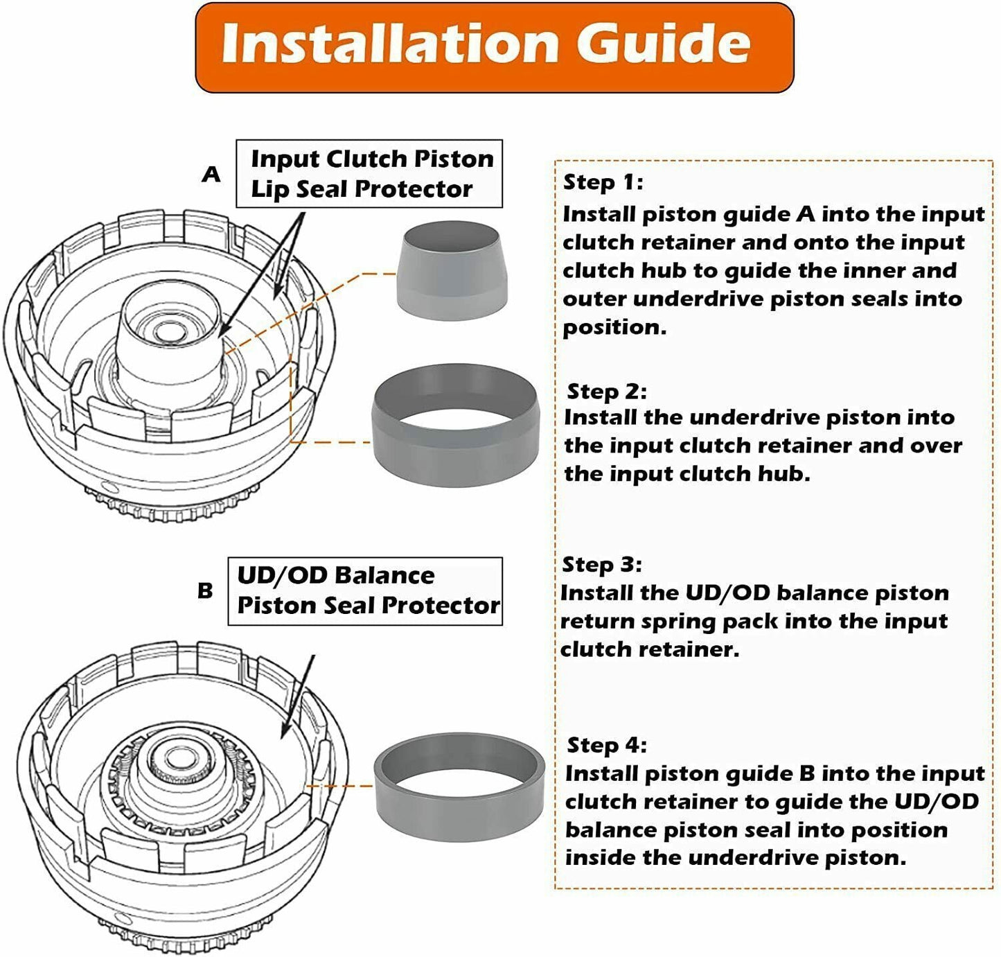 68RFE Transmission Underdrive Piston and Retainer Install Tool Similar T-3250-KM