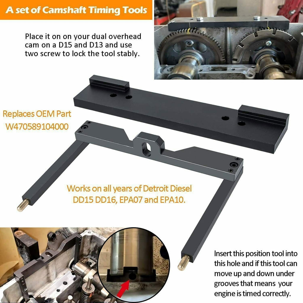 For Detroit Diesel DD15 Camshaft Timing Tool TDC Locating Pin & Engine Tool Kit