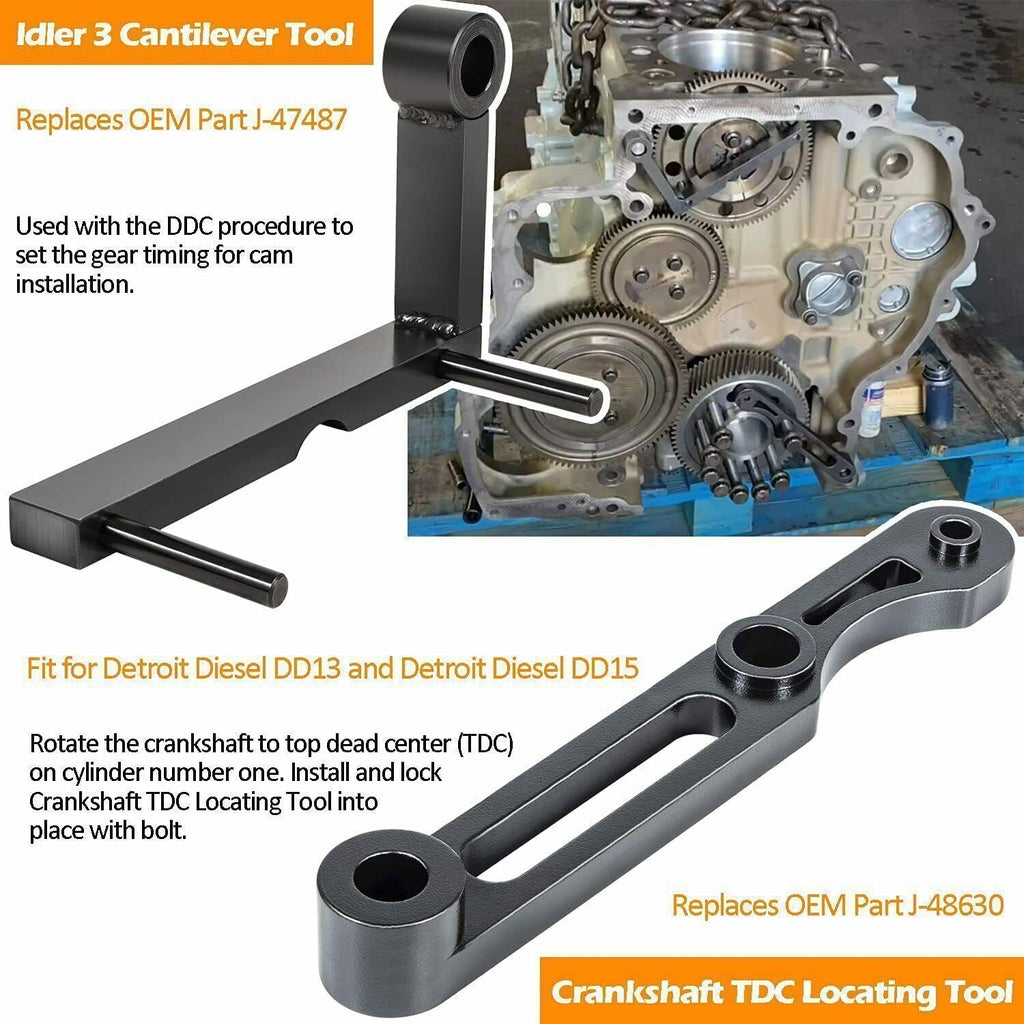 For Detroit Diesel DD15 Camshaft Timing Tool TDC Locating Pin & Engine Tool Kit