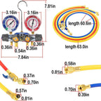 For Yellow Jacket 4-Valve 49968 Test and Charging Manifold Gauges R-22/404A/410A