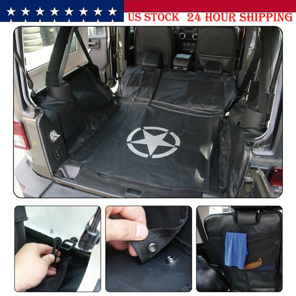 Rear Bench Floor Safety Mat Storage Cargo Cover for Jeep Wrangler JK 2007-2018