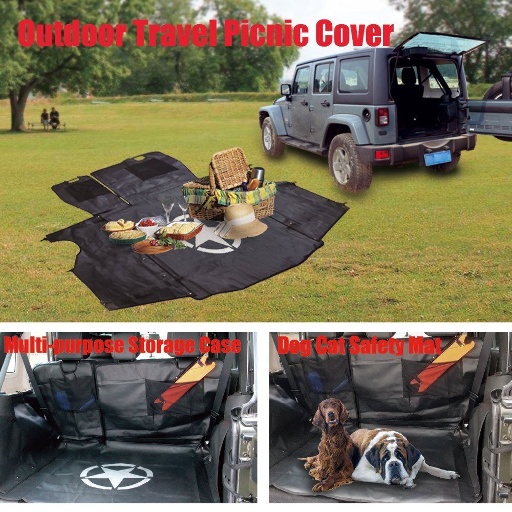 Rear Bench Floor Safety Mat Storage Cargo Cover for Jeep Wrangler JK 2007-2018