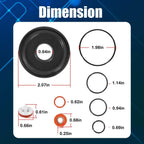 For Watts 1/4" 3/8" 1/2" 009 LF009 RK-009-RT Complete Rubber Repair Kit 0887297