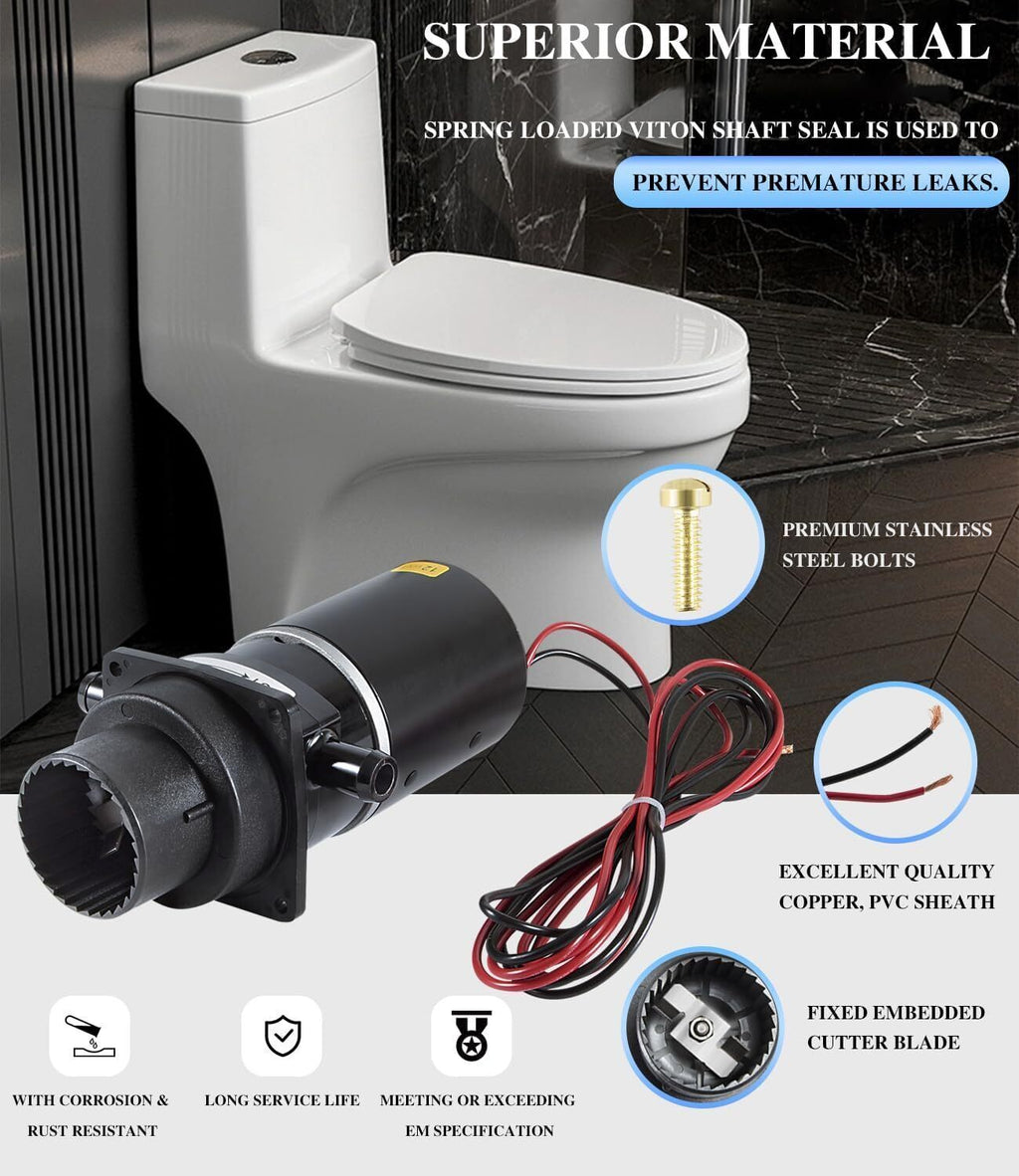 37041-0010 Motor Pump Assembly 12V for Jabsco 74001-2460 Marine Electric Toilet