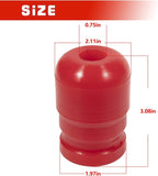 1-1303 Polyurethane Front Bump Stop for 2007-2018 Jeep Wrangler JK/JKU 2pcs Red
