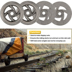 4PCS Cast Iron Cart Wheels Caster Set for Large Model Mine Ore Car Mining 7 1/4"