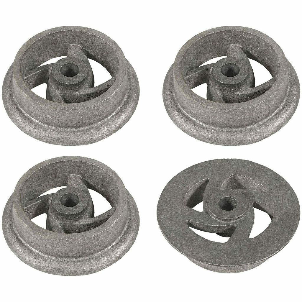 4PCS Cast Iron Cart Wheels Caster Set for Large Model Mine Ore Car Mining 7 1/4"