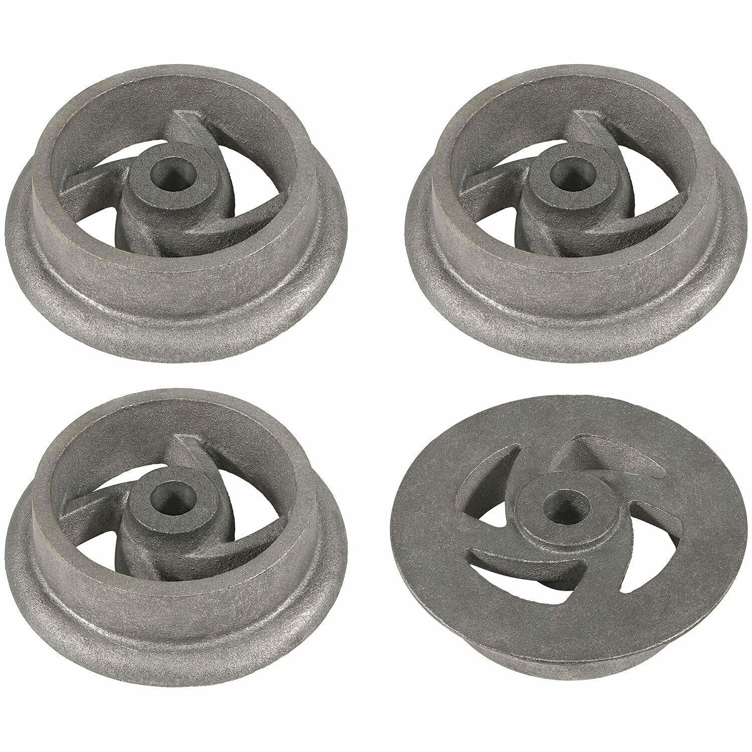 4PCS Cast Iron Cart Wheels Caster Set for Large Model Mine Ore Car Mining 7 1/4"