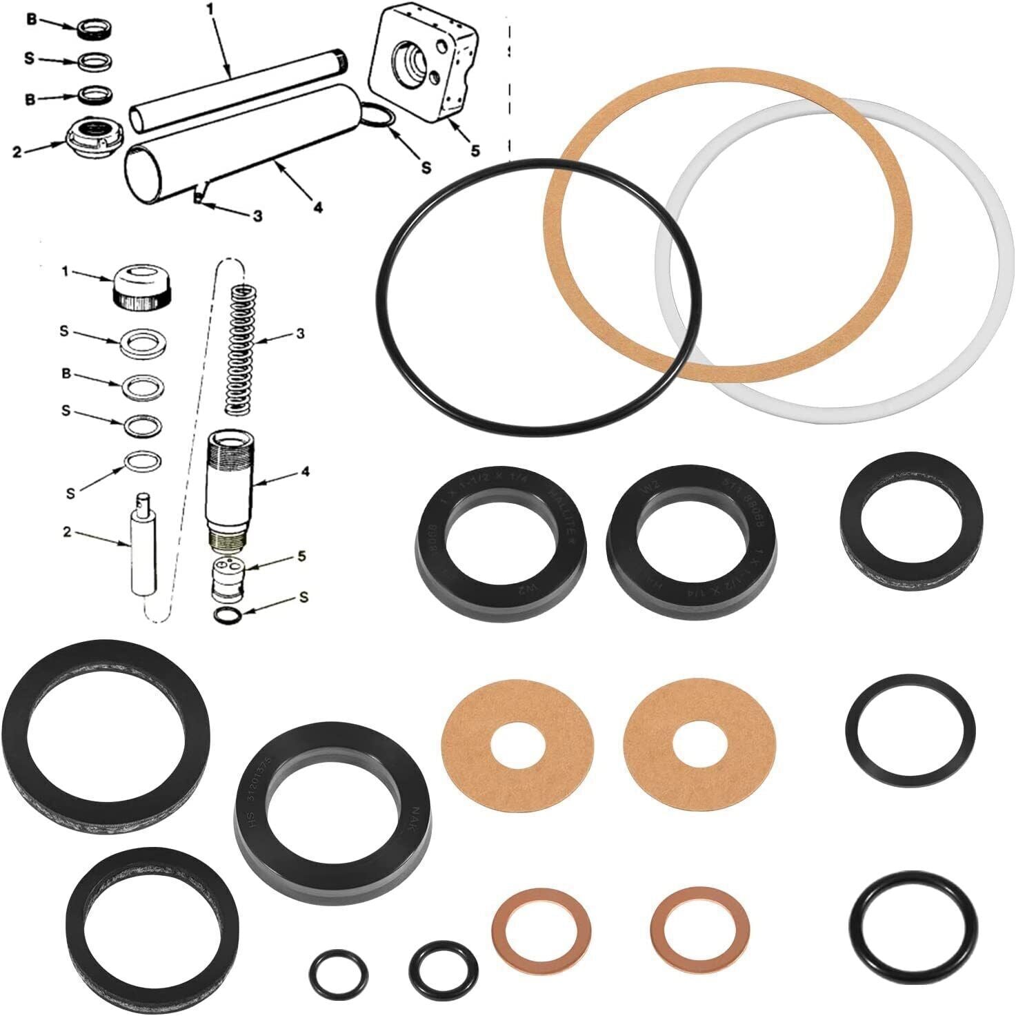Floor Jack Replacement Seal Repair Rebuild Kit For 1789 High Lift Transmission