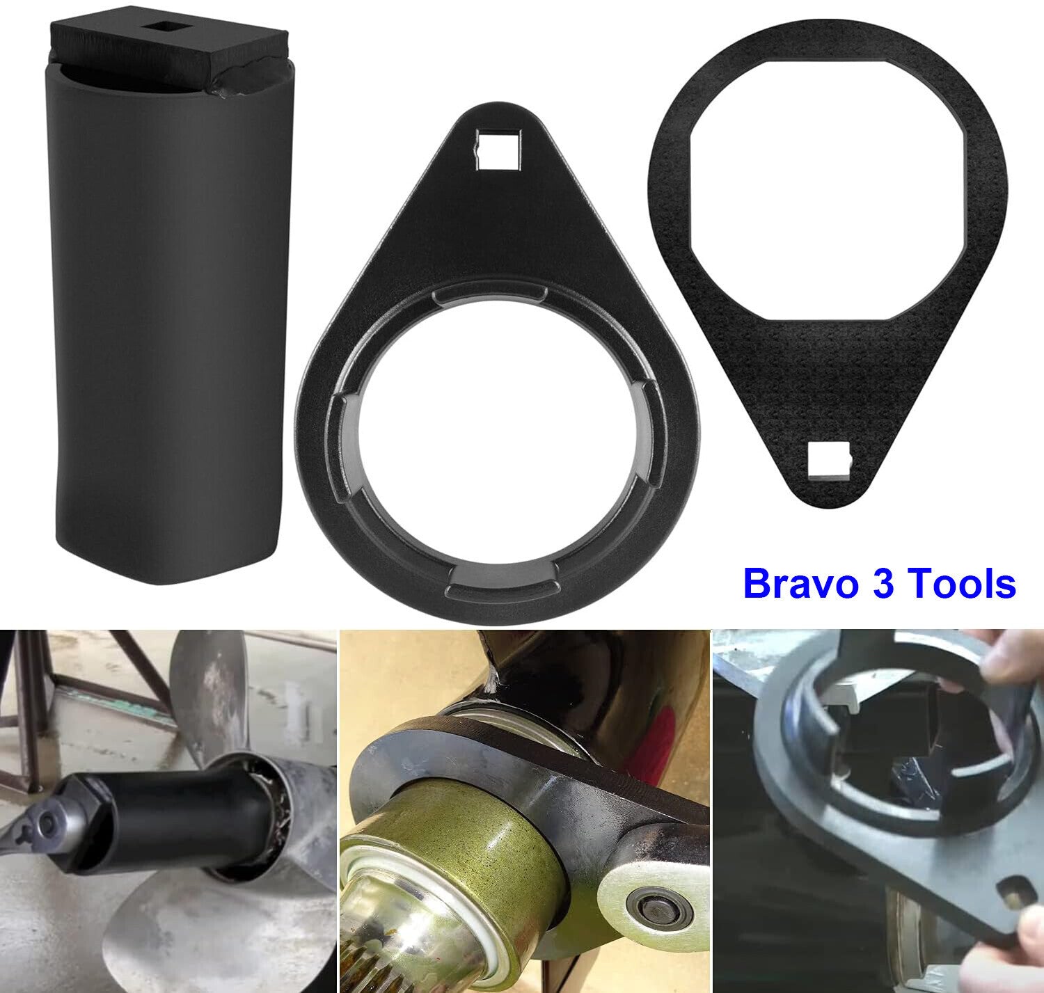 Propeller Prop Nut & Bearing Carrier Retainer Tool kit for Mercruiser Bravo III