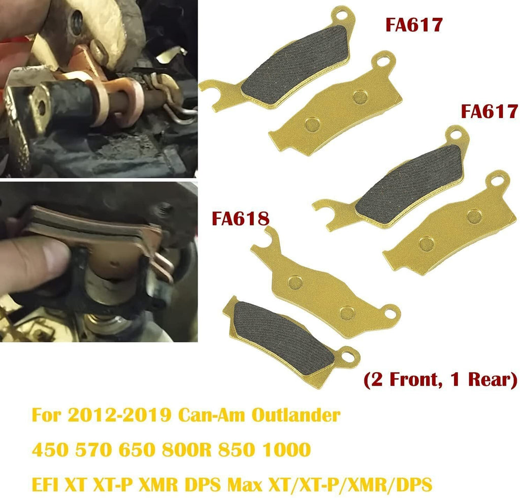 For Can-Am Outlander 450 570 650 850 1000 EFI XT XMR DPS Front & Rear Brake Pad
