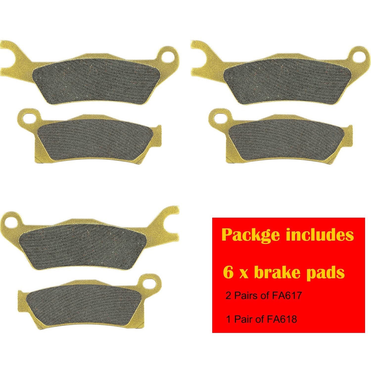 For Can-Am Outlander 450 570 650 850 1000 EFI XT XMR DPS Front & Rear Brake Pad