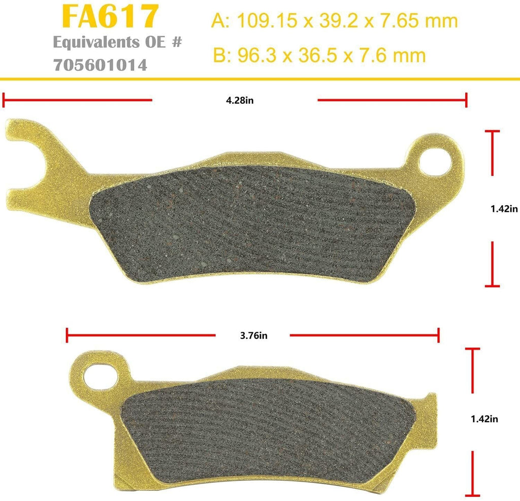 For Can-Am Outlander 450 570 650 850 1000 EFI XT XMR DPS Front & Rear Brake Pad