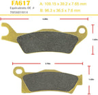For Can-Am Outlander 450 570 650 850 1000 EFI XT XMR DPS Front & Rear Brake Pad