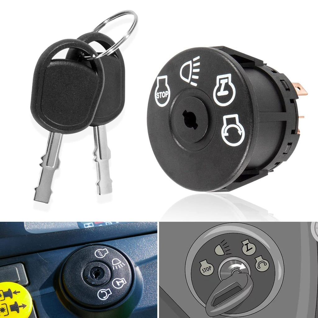 Ignition Starter Switch & 2 Keys For John Deere X300 X304 X320 X324 X340 X500