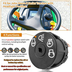 Ignition Starter Switch & 2 Keys For John Deere X300 X304 X320 X324 X340 X500