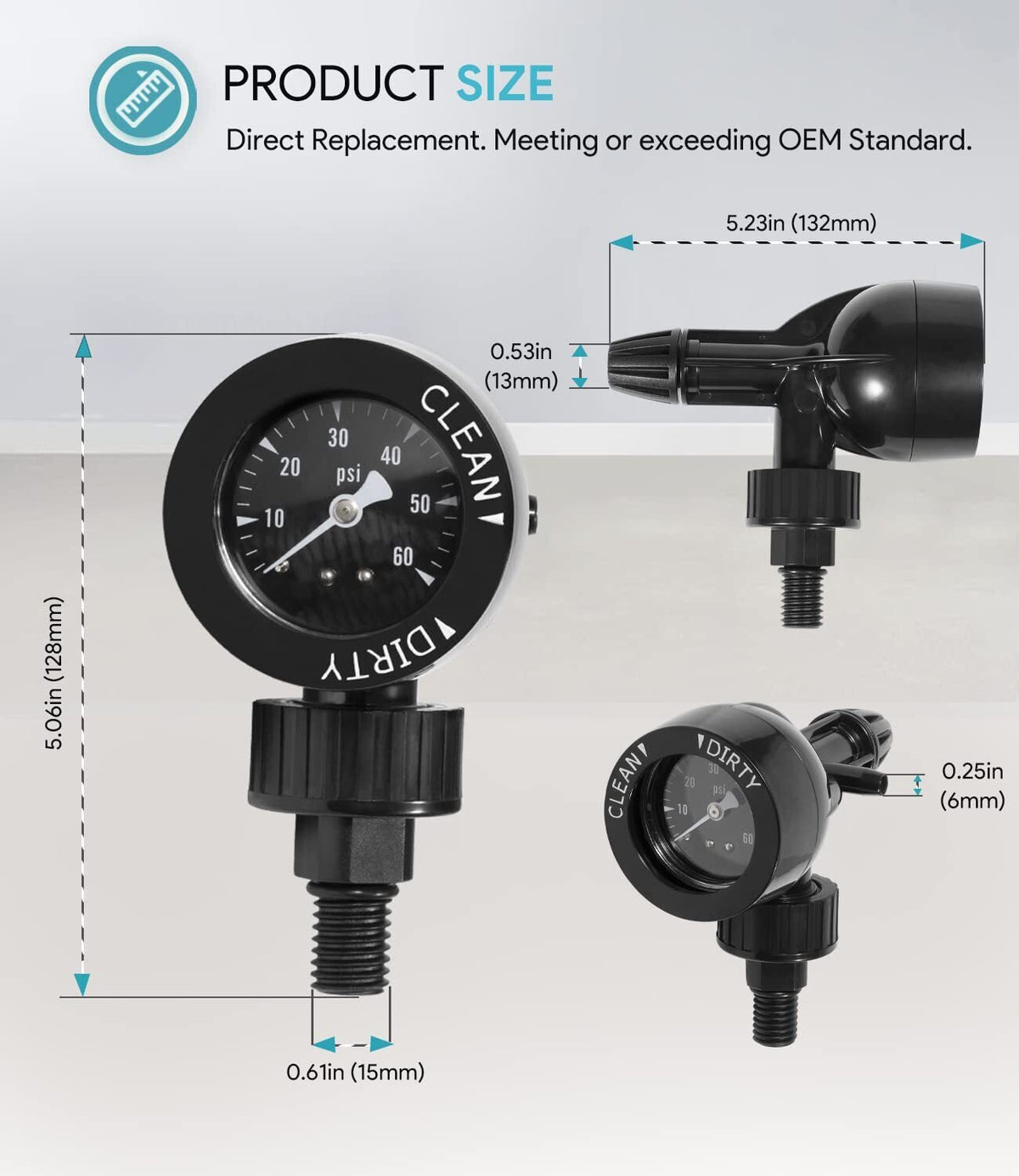 Jandy Filter Pressure Gauge and Air Relief Assembly R0357200
